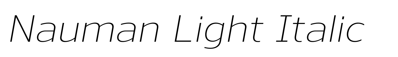 Nauman Light Italic
